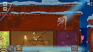 christmas eve in metropolis xmas hentai pornplay santa got stuck while delivering dildo toys