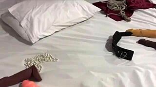 i'm submissive in motel taking dick doggy, cumming with asshole massage, big ass slut