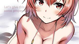 Yuigahama from oregairu gives edging joi instructions to tease viewers