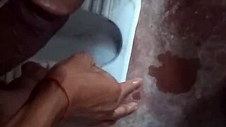 handsome pintu in toilet room handjob