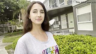 She walks down the street with cum dripping from her face