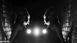 i watch sugarnadya dance chicly in black and white lingerie