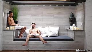Gayroom Jax Atwell turns up heat with freaky sauna action and raw passion!