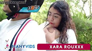 Showing my big tits on Colombian public roads