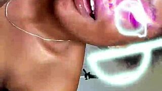 Step Mom Gives Deep Throat to Big Black Cock Before Husband Arrives