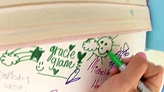 Gracie Glam Gives Huge Cock Blowjob And Swallows