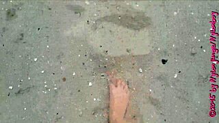 hey, wanna see my chubby feet in nylon at the beach?