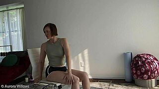 Granny Stretching Yoga Lesson with Shaved Cameltoe