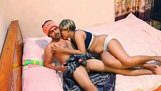 hot interracial couple's intimate homemade fun