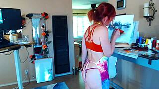 Wanna see me painting in just my thong?