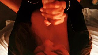 spencer gently unloads on her chest in a narrative scene