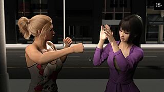 petite college girl bound and giving blowjob in this hentai