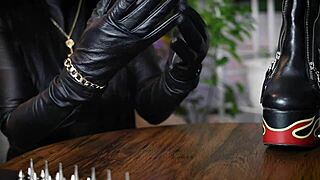 leather fetish asmr with dominafire is pure heat 😈