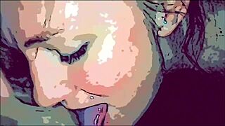 Cartoon Couple Gives Wet Blowjob and Rimjob