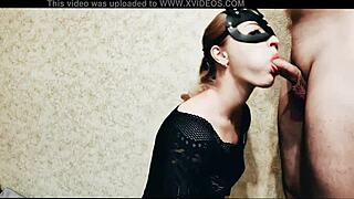 Blonde babe gives BLOWJOB to roommate in dorm