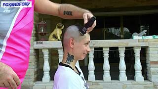 Behind The Scenes Lisa Fox Shaving Her Head Boldly