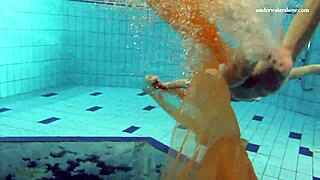 nastya strips down by the pool for fun.