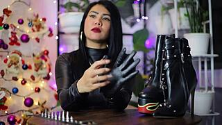 leather fetish asmr with dominafire is pure heat 😈