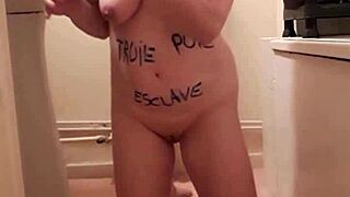 Slave Woman In Masked Self-Training Session