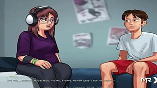 i'm in orc cosplay, suckin mommy's green pussey in summertime saga e4 92