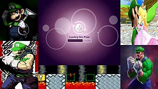 Luigi mistakes AmandaFox for Princess Peach in Bowser's castle!