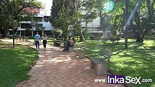 Petite Colombian Teen Lets Ass Get Burst For More Followers In Cunilingus Scene