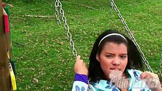 Hot Cute Carla Teases Naked Outdoors