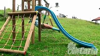 Hot Cute Carla Teases Naked Outdoors