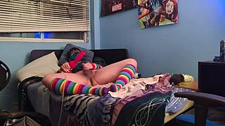 Submissive guy plays wild with his dragon toy