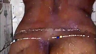 Black thick ebony fucking and dancing in the shower with bathing! 😘
