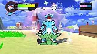 friend gives endless cumshot with footjob on beach