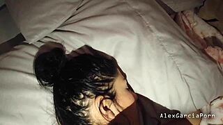 Waking My Stepsister with Ass and Tits Licking in Bedroom