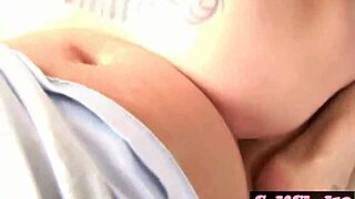 busty teen with big tits teases cock, gyrating all over it in pov