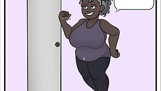 auntie helps fix my problem with her big ebony ass and tits