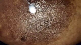 Wife boobs milk while licking pussy deepthroat.