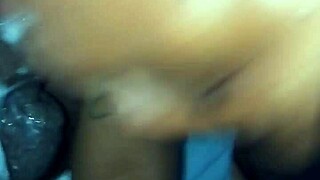 Deep throat action with a talented throat fucker