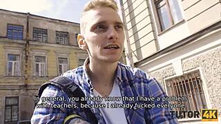 Stud Blackmails Fake Tutor to Spread Legs or Face Police