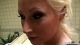 Candy Mason plays with her huge tits and pussy solo