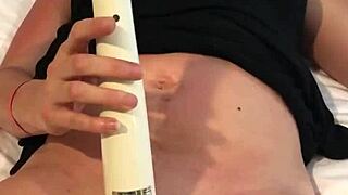 cum slut hits orgasm with hitachi