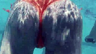 Redhead teen 18+ has first anal in summer pool group.