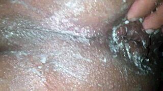 Shemale's Big Ass Takes Huge Toys