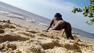 Butt Naked Twerking Ass On Beach Street With Cock Out
