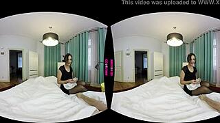 Your cock is my tip, the brunette maid whispers