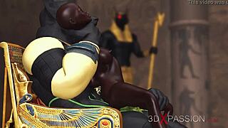 Anubis Ravages Young Egyptian Slave in Ancient Temple Sex