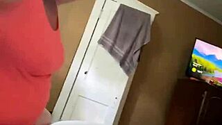 Amateur girl passionately sucks on hard cock