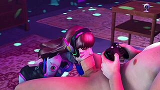 तो, डी.वा, स्ट्रीमर स्लट, वाइल्ड 3डी हेंटाई में मॉन्स्टर कॉक राइड करती है