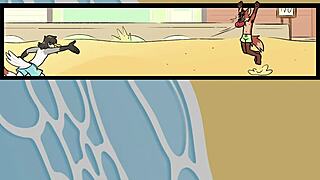 Wolf Furry Eats Gay Bird On The Beach