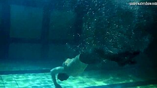 yo, check Lozhkova in see-through shorts splashing in the pool, looking hot as ever!