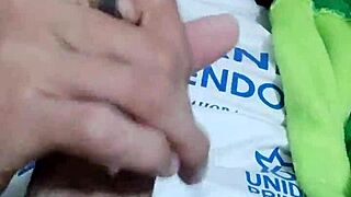 Young Twink's Exciting Masturbation Session with Tall Cock Slapping