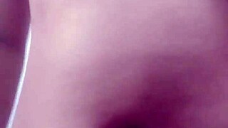 Romantic couple shares intimate moments in the bathroom